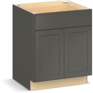 RELIABILT Parkstone II Base Cabinet, Slate Stained, 27" W, 2 Doors 1 Drawer, Fully Assembled, ADA - 641080 | Lowe's Pro Supply
